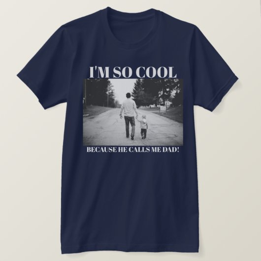 Cool Proud Dad Custom Photo Shirt (Design voorkant)