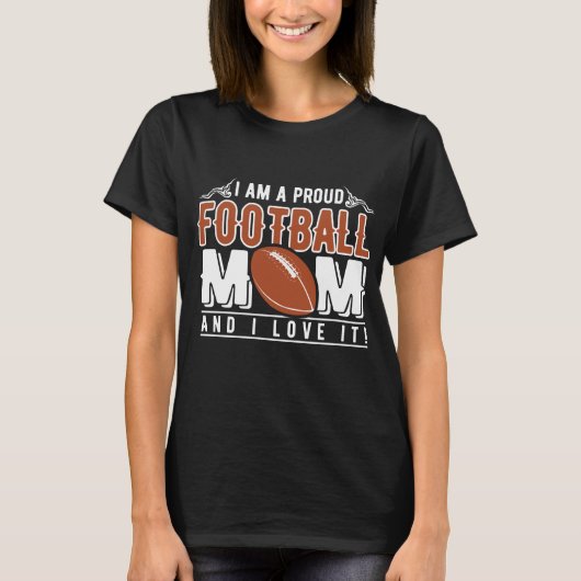 Cool Proud football Mam woordkunst T-shirt (Voorkant)