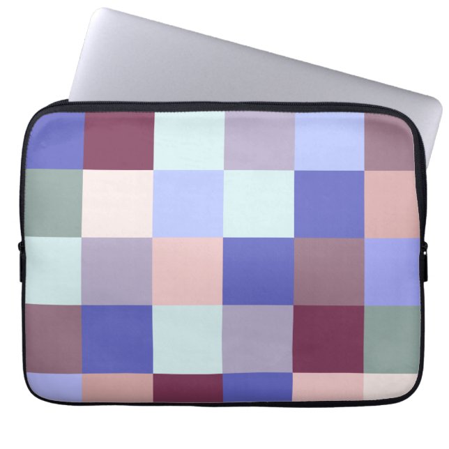 Cool Pset Style Pattern, Classy Colors Laptop Sleeve (Voorkant)