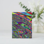 Cool Psychedelic Hippie Acid Trip Tie Dye Marbling Briefkaart (Staand voorkant)