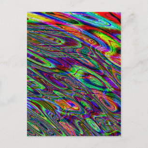 Cool Psychedelic Hippie Acid Trip Tie Dye Marbling Briefkaart