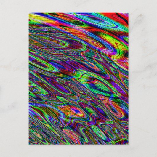 Cool Psychedelic Hippie Acid Trip Tie Dye Marbling Briefkaart (Voorkant)