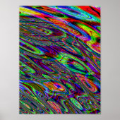 Cool Psychedelic Hippie Acid Trip Tie Dye Marbling Poster (Voorkant)