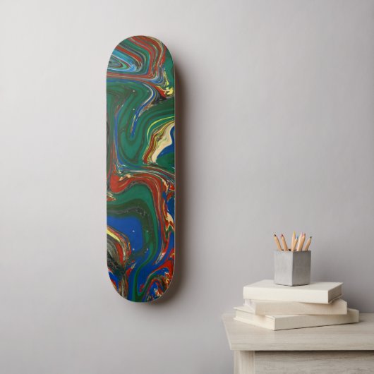 Cool Psychedelic Pattern Skateboard (Muurkunst)