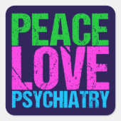 Cool Psychiatrist Vierkante Sticker (Voorkant)
