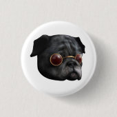 Cool Pug badge Ronde Button 3,2 Cm (Voorkant)