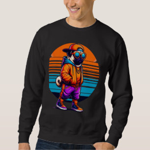 Cool Pug Dog Moderne Stedelijke Stijl Zonsondergan Trui