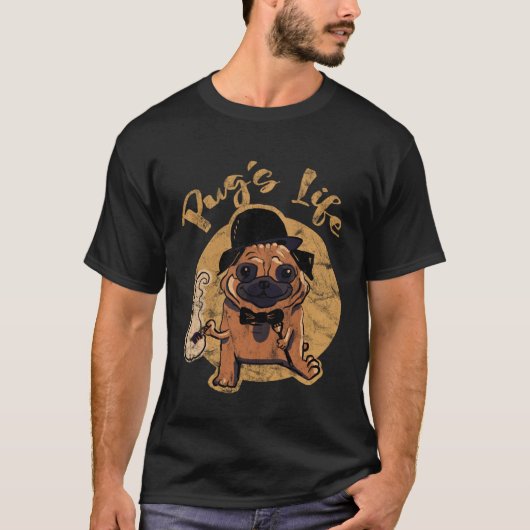 cool  pug face  pug s life Christmas pug T-shirt (Voorkant)