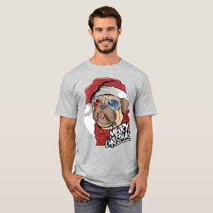 Cool Pug-kerstmis T-shirt