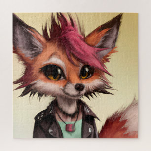 Cool Punk Rock Fox Teenager Legpuzzel