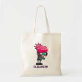 Cool Punk Rock Zombie Girl - Gepersonaliseerd Tote Bag (Voorkant)