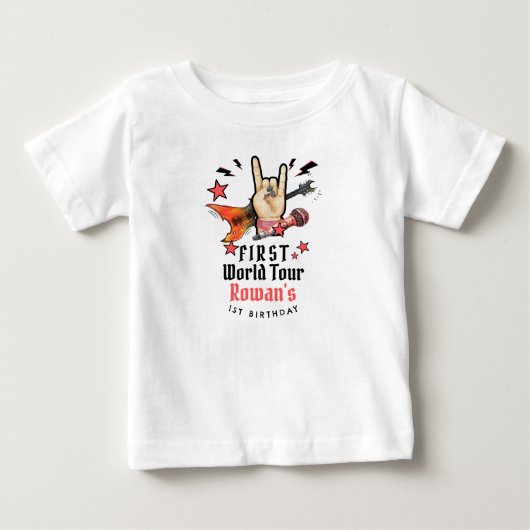Cool Punk Rockstar Eerste Verjaardag (Voorkant)