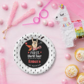 Cool Punk Rockstar First Birthday Papieren Bordje (Feest)