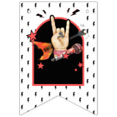 Cool Punk Rockstar Verjaardag Vlaggetjes (Eerste vlag)