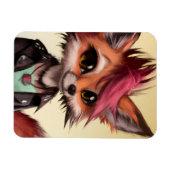 Cool Punkrock Fox Teenager Magneet (Horizontaal)