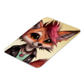 Cool Punkrock Fox Teenager Magneet (Linkerzijde)