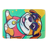 Cool Pup Cartoon stijl artwork Badmat (Voorkant)