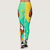 Cool Pup Cartoon stijl artwork Leggings (Achterkant)