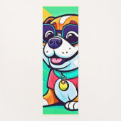Cool Pup Cartoon stijl artwork Yogamat (Voorkant)