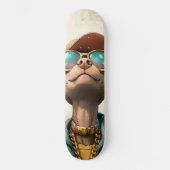 Cool Pup Vibes - Retro Style Dog Art Skateboard (Voorkant)