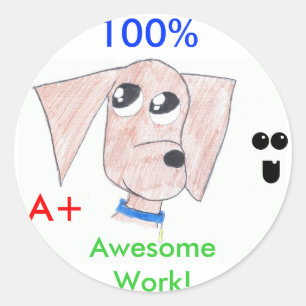 Cool Puppy "Geweldige werk" stickers