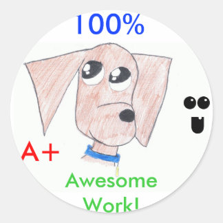 Cool Puppy "Geweldige werk" stickers