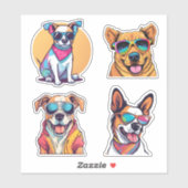Cool Pups Set Waterdicht Sticker (Vel)