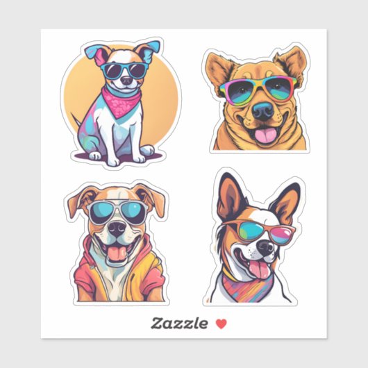 Cool Pups Set Waterdicht Sticker (Vel)