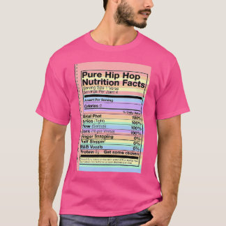 Cool Pure Hip Hop Nutrition Facts Gift T-shirt