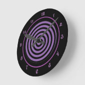 Cool Purple Spiral Vortex Ronde Klok (Hoek)