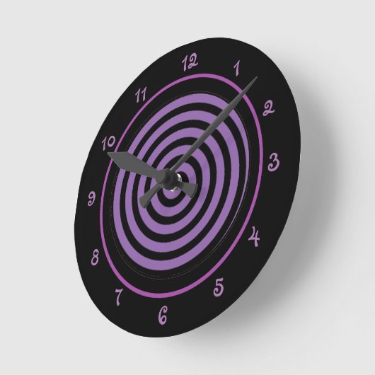 Cool Purple Spiral Vortex Ronde Klok (Hoek)