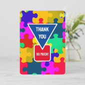 Cool Puzzle Pieces Dank u Kaart (Staand voorkant)