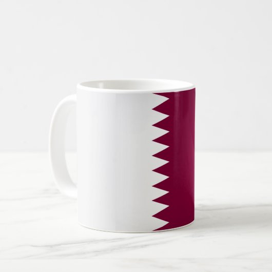 Cool Qatar Flag Koffiemok (Voorkant links)