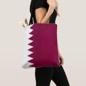 Cool Qatar Flag Mode Tote Bag (Dichtbij)