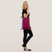 Cool Qatar Flag Mode Tote Bag (Op model)