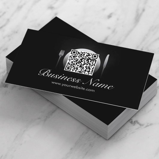 Cool QR Code Catering/Restaurant Visitekaartje