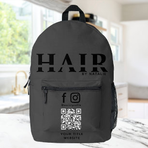 Cool QR Code Haarstylist Cosmetology Professional Bedrukte Rugzak