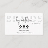 Cool QR Code Haarstylist Cosmetology Professional Klantenkaartje (Voorkant)