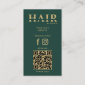 Cool QR Code Haarstylist Cosmetology Professional Visitekaartje (Achterkant)