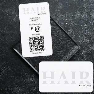 Cool QR Code Haarstylist Cosmetology Professional Visitekaartje