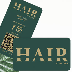Cool QR Code Haarstylist Cosmetology Professional Visitekaartje