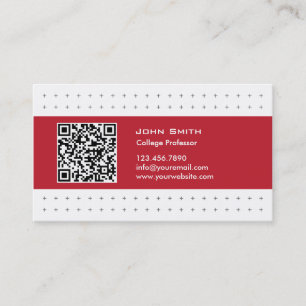 Cool QR Code Red Label Professor Visitekaartje