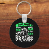 Cool Quad Biking Braap ATV Rider Sleutelhanger (Voorkant)