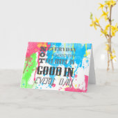 Cool quote kleurrijke levendige waterverven splaat kaart (Gele Bloem)