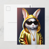 Cool Rabbit Briefkaart (Voorkant / Achterkant)