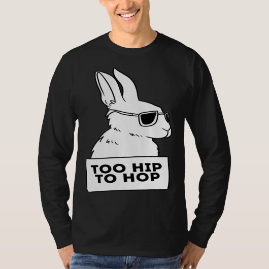 cool rabbit bunny hip hop sunglasses chill t-shirt (Voorkant)
