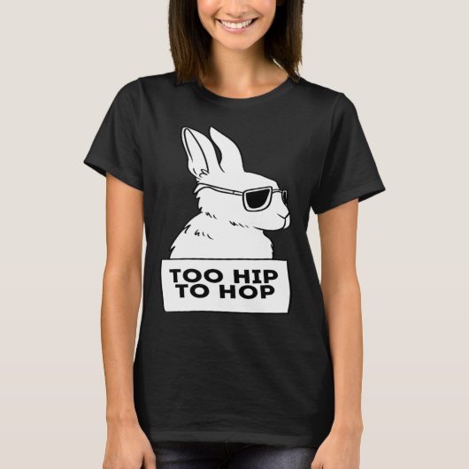 cool rabbit bunny hip hop sunglasses chill t-shirt (Voorkant)