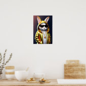 Cool Rabbit Poster (Keuken)