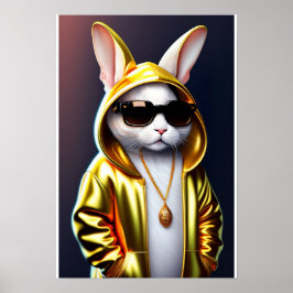 Cool Rabbit Poster