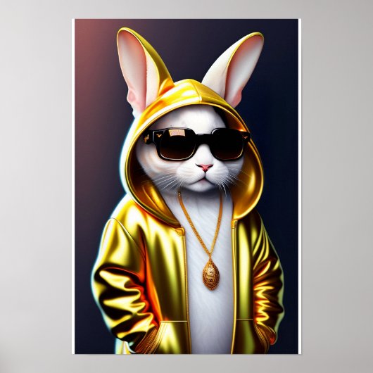Cool Rabbit Poster (Voorkant)
